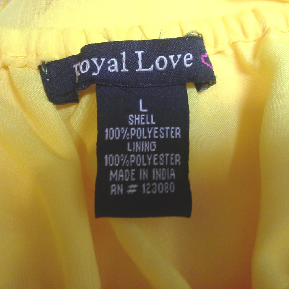 Yellow Chiffon Ruffle Summer Dress - Picture 5 of 8
